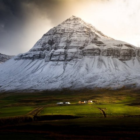 Búrfellshyrna mountain in Svarfaðardalur Troll Peninsula by Jan Dancak