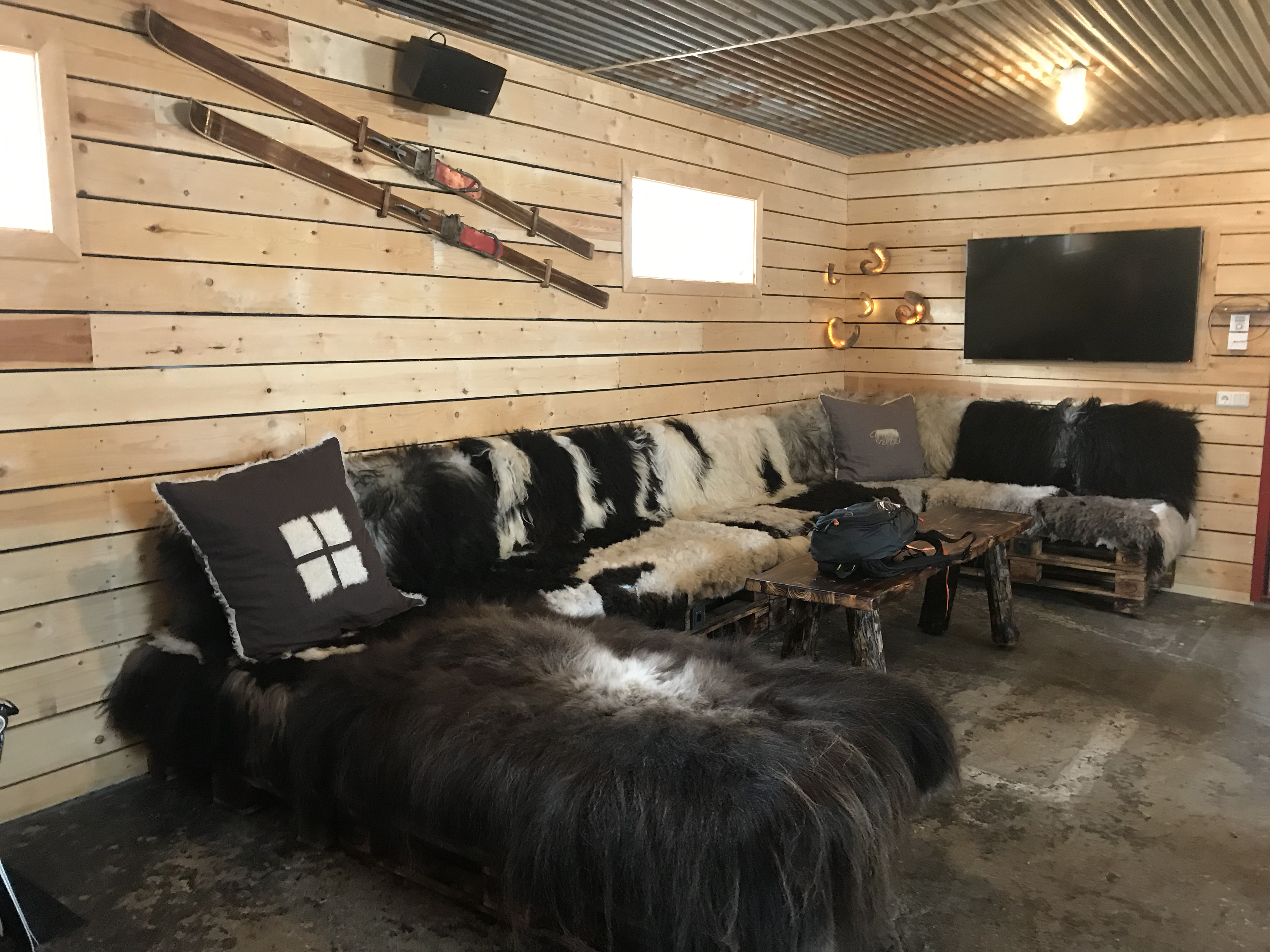 Hanging out in the Barn at Klængshóll Lodge