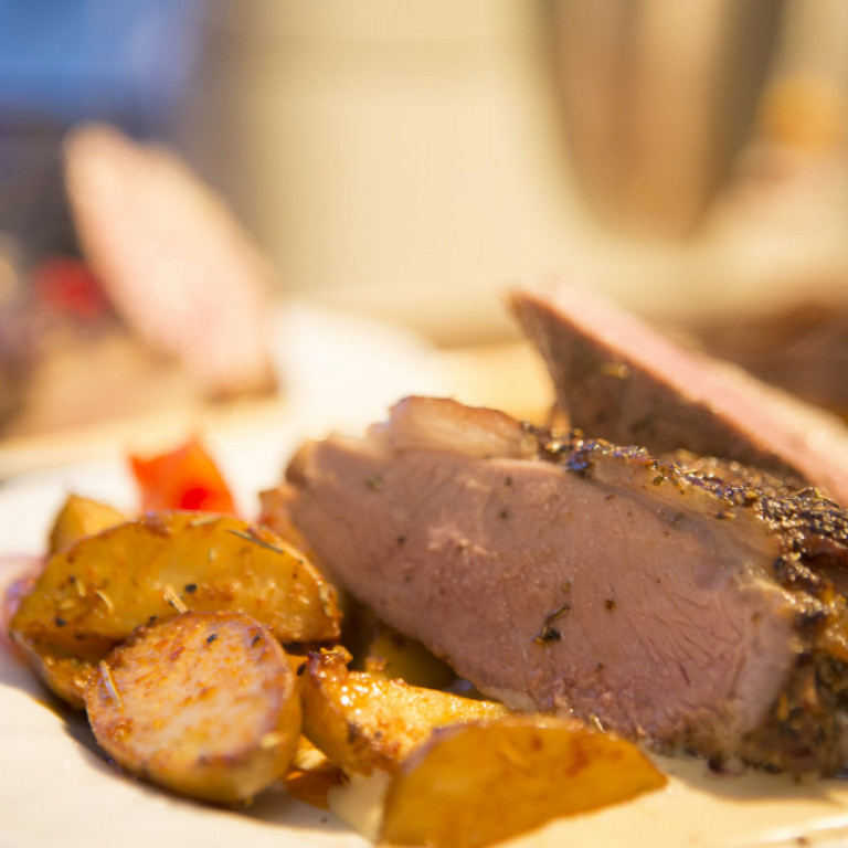 Icelandic lamb fillet with wild mushroom sauce