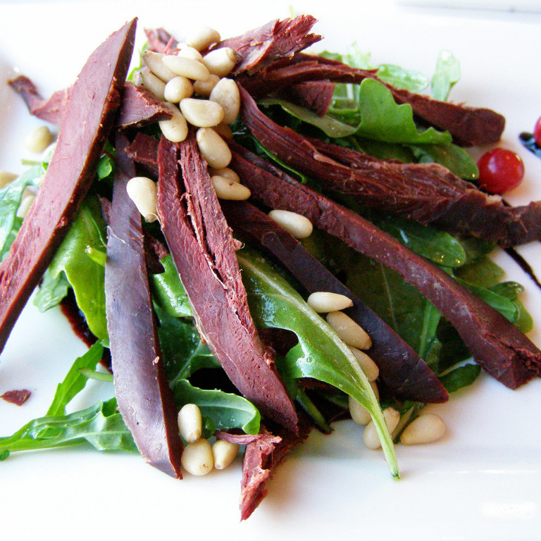 Smoked lamb salad
