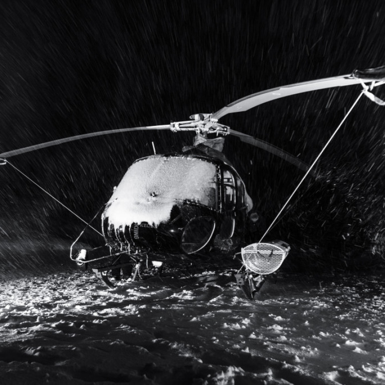 Helicopter resting at night ©YvesGarneau