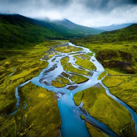 Green summer landscape in the Hidden Land