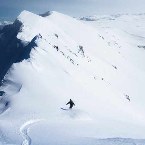 Heli Snowboarding on Iceland's Troll Peninsula