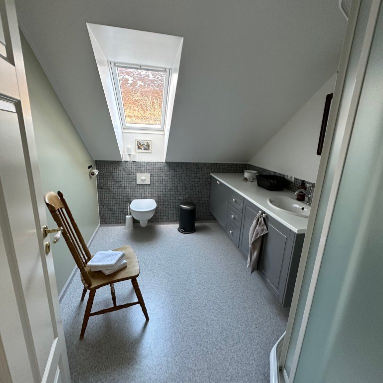 Upstairs bathroom with shower