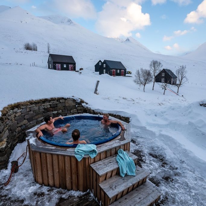 Hot tub, cold tub and sauna for guests use.