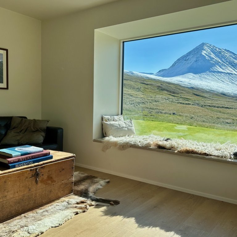 View from the living room in the mainhouse.