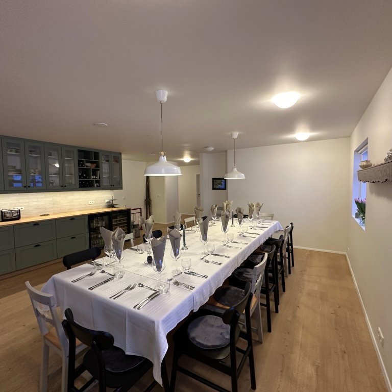 Kitchen in main house where breakfast and dinners are served.