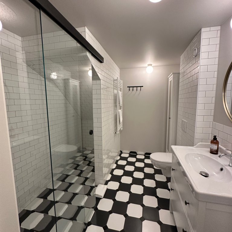 Downstairs bathroom with shower. This is the shared bathroom for guests using single rooms in main house.
