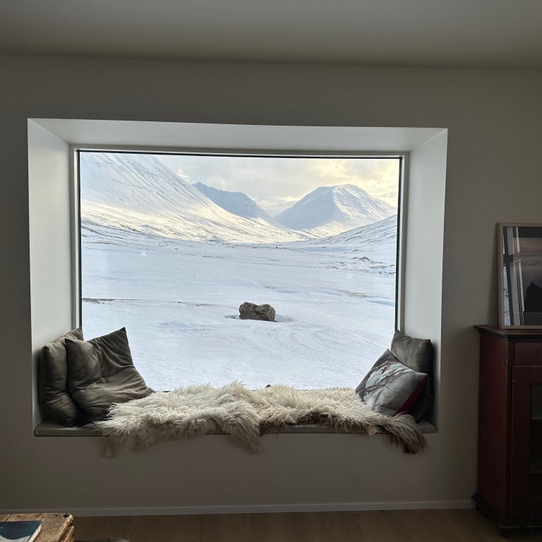 View from living room in main house.