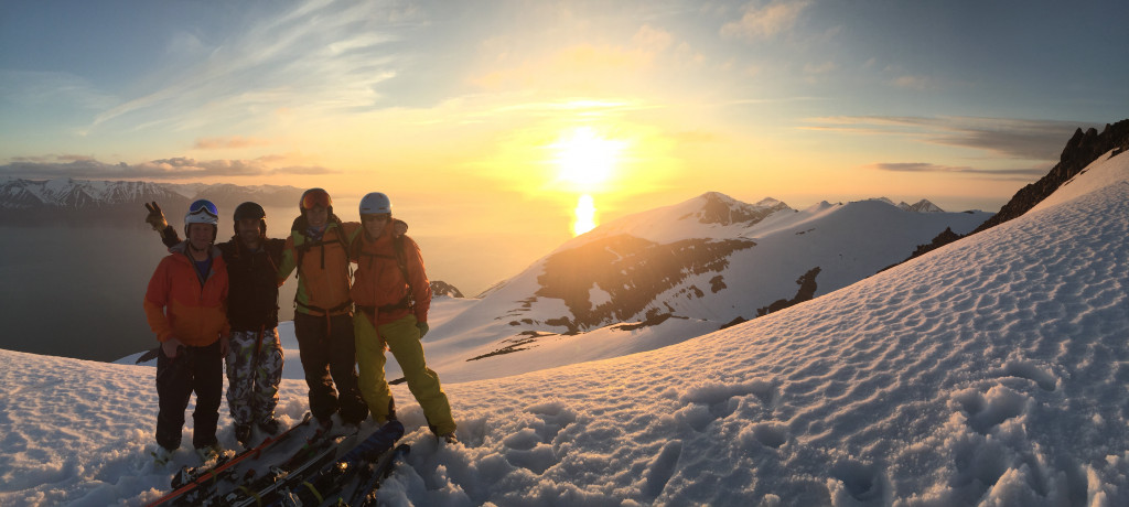 Skiing in the Midnight Sun with Arctic Heli Skiing