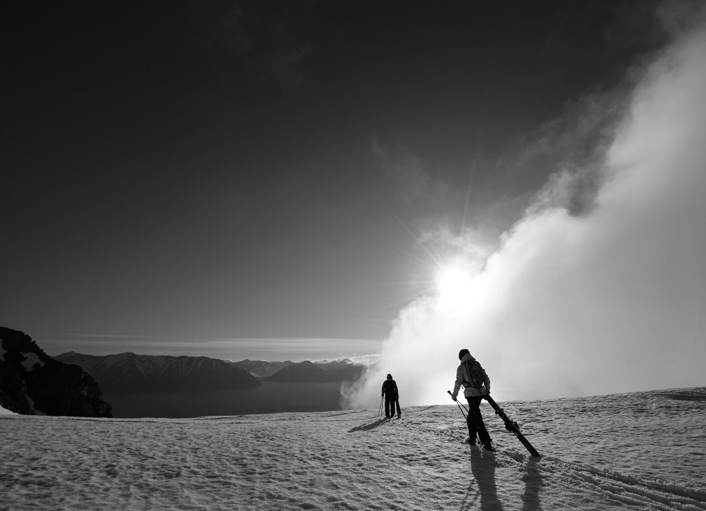 Heli Skiing in the Midnight Sun with Arctic Heli Skiing