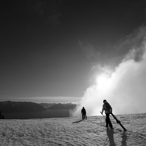 Heli Skiing in the Midnight Sun with Arctic Heli Skiing