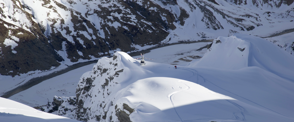 Heli-skiing in Sweden