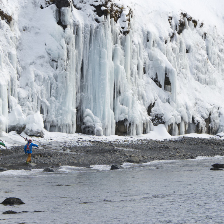 Walking along the coastline on the Gold Coast of Eyjafjordur ©Michael Neumann
