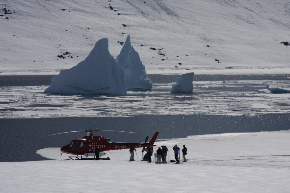 Heliskiing in East Greenland