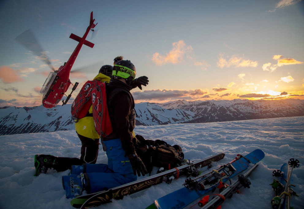 Heli-skiing on Iceland's Troll Peninsula